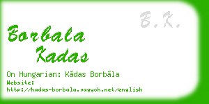 borbala kadas business card